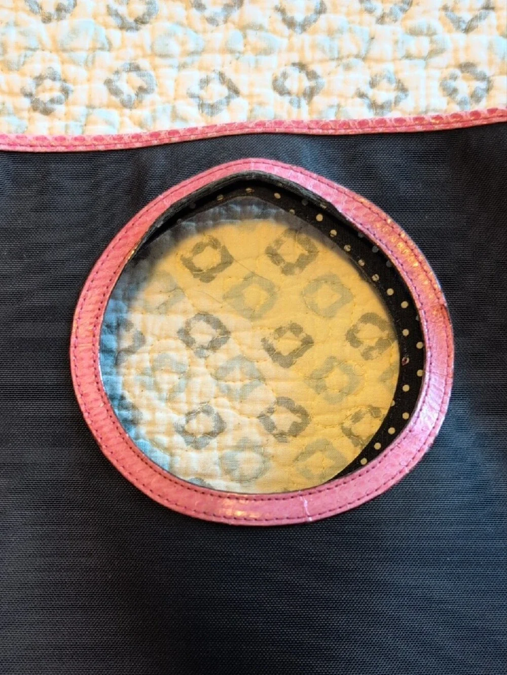 Kate Spade Black Tote Bag with Pink Trim